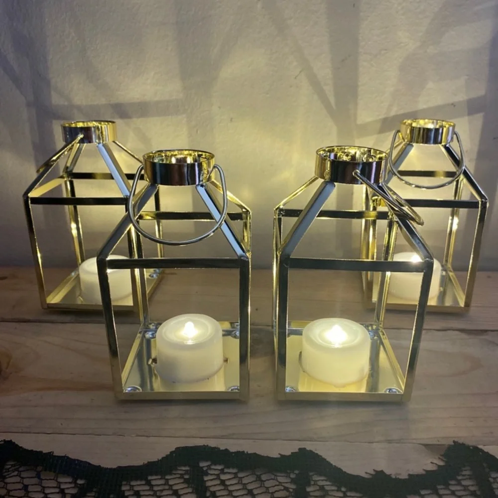 Bullseye target mini gold Lanterns LED